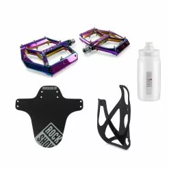 BIKEFRANKEN BIKE FRANKEN - MTB Starter-Paket Inkl. ACID Pedale, Mudguard Und Flasche + Halter 2022