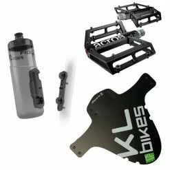 KL Bikes MTB Starter-Paket Inkl. Acros Pedale, Mudguard Und Fidlock Flasche + Halter